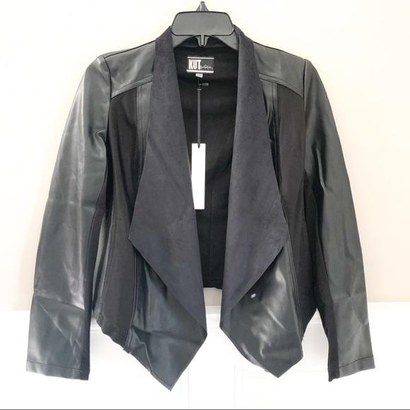 NWT Kut From the Cloth Ana Faux Leather Jacket - Picture 3 of 4